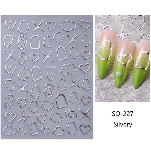 Metallic Nail Art Stickers SpreePicky