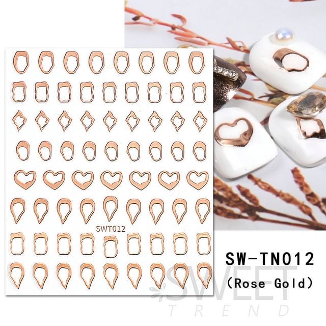 Metallic Nail Art Stickers SpreePicky