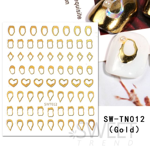 Metallic Nail Art Stickers SpreePicky