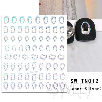 Metallic Nail Art Stickers SpreePicky