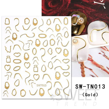 Metallic Nail Art Stickers SpreePicky