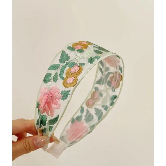 Embroidered Ribbon Hair Clip / Headband (Various Designs) SpreePicky