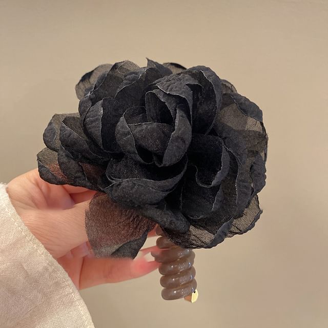 Floral Fabric Coil Hair Tie SpreePicky