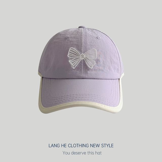 Bow Piped Baseball Cap SpreePicky