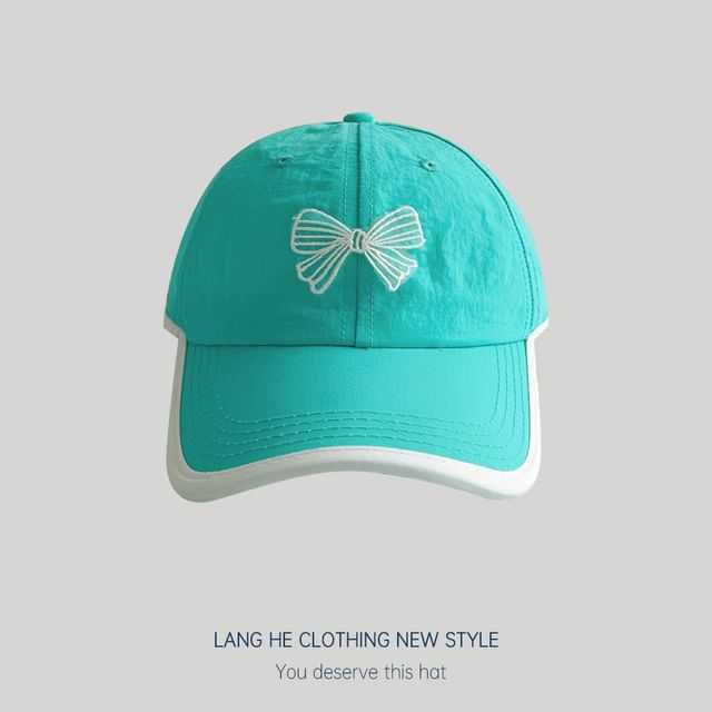 Bow Piped Baseball Cap SpreePicky