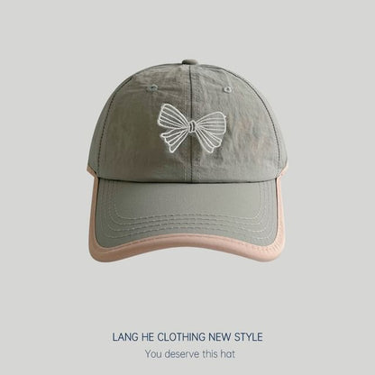 Bow Piped Baseball Cap SpreePicky