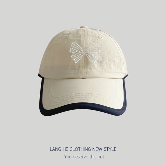 Bow Piped Baseball Cap SpreePicky