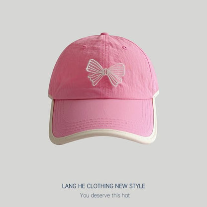 Bow Piped Baseball Cap SpreePicky