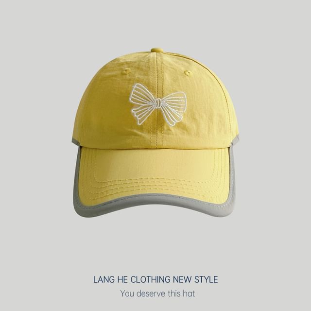 Bow Piped Baseball Cap SpreePicky