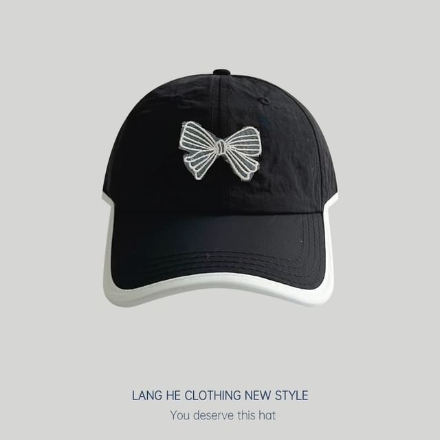 Bow Piped Baseball Cap SpreePicky