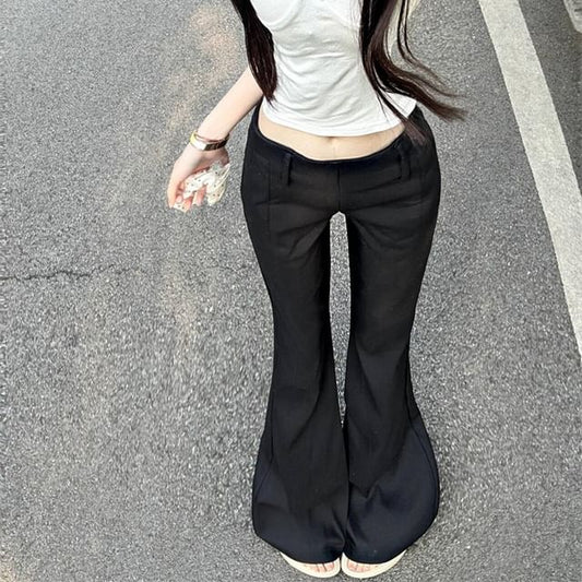 Low Waist Flared Dress Pants (Various Designs) SpreePicky