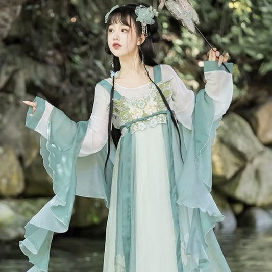 Traditional Chinese Two Tone Costume Set SpreePicky