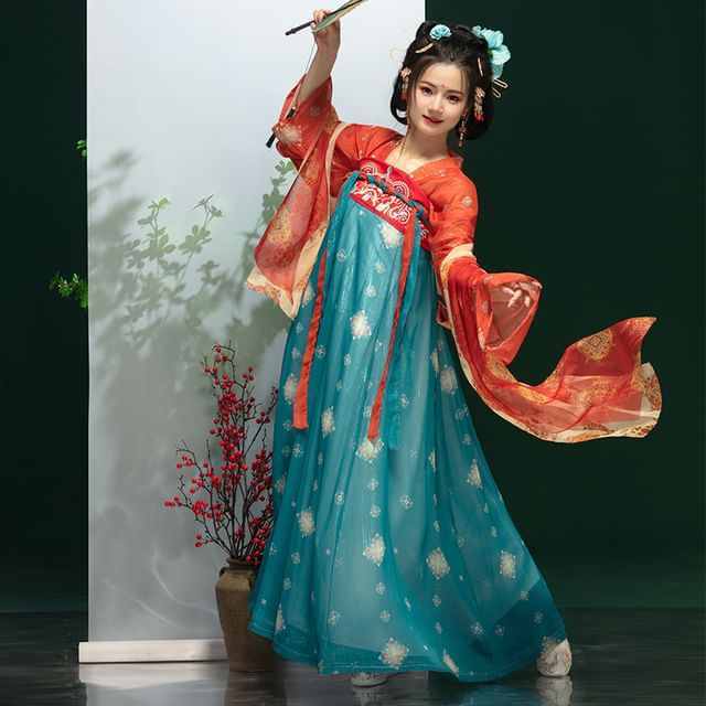 Traditional Chinese Print Costume Set SpreePicky