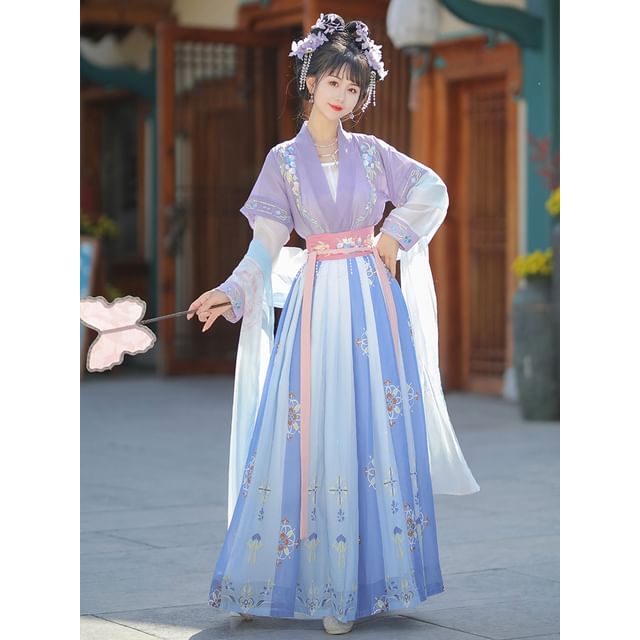 Traditional Chinese Floral Costume Set SpreePicky