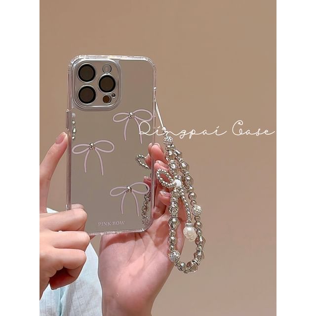 Bow Mirrored Phone Case - iPhone 15 Pro Max / 15 Pro / 15 Plus / 15 / 14 Pro Max / 14 Pro / 14 Plus / 14 / 13 Pro Max / 13 Pro / 13 / 13 mini / 12 Pro Max / 12 Pro / 12 / 12 mini / 11 Pro Max / 11 Pro / 11 SpreePicky