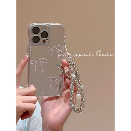 Bow Mirrored Phone Case - iPhone 15 Pro Max / 15 Pro / 15 Plus / 15 / 14 Pro Max / 14 Pro / 14 Plus / 14 / 13 Pro Max / 13 Pro / 13 / 13 mini / 12 Pro Max / 12 Pro / 12 / 12 mini / 11 Pro Max / 11 Pro / 11 SpreePicky