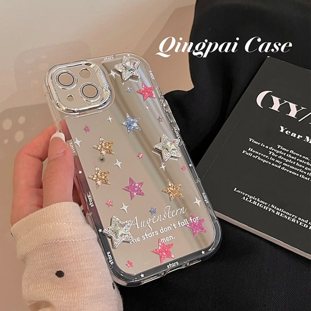 Star / Mirrored Phone Case - iPhone 15 Pro Max / 15 Pro / 15 Plus / 15 / 14 Pro Max / 14 Pro / 14 Plus / 14 / 13 Pro Max / 13 Pro / 13 / 13 mini / 12 Pro Max / 12 Pro / 12 / 12 mini / 11 Pro Max / 11 Pro / 11 SpreePicky