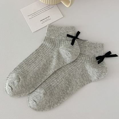 Plain Bow Socks SpreePicky