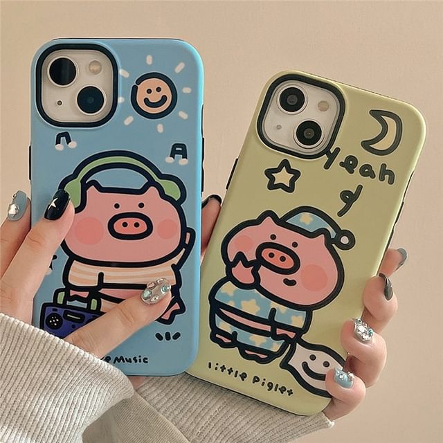 Pig Phone Case - iPhone 15 Pro Max / 15 Pro / 15 Plus / 15 / 14 Pro Max / 14 Pro / 14 Plus / 14 / 13 Pro Max / 13 Pro / 13 / 13 mini / 12 Pro Max / 12 Pro / 12 / 12 mini / 11 Pro Max / 11 Pro / 11 SpreePicky