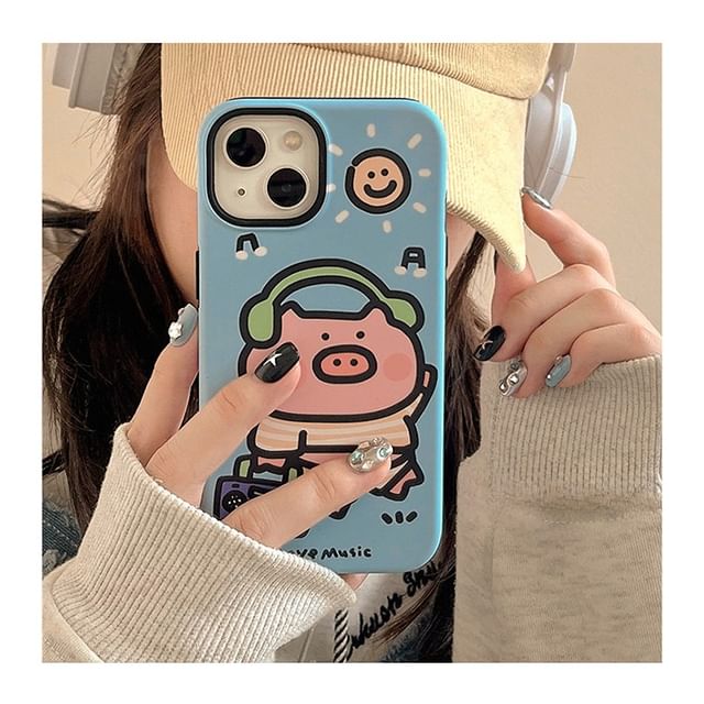 Pig Phone Case - iPhone 15 Pro Max / 15 Pro / 15 Plus / 15 / 14 Pro Max / 14 Pro / 14 Plus / 14 / 13 Pro Max / 13 Pro / 13 / 13 mini / 12 Pro Max / 12 Pro / 12 / 12 mini / 11 Pro Max / 11 Pro / 11 SpreePicky