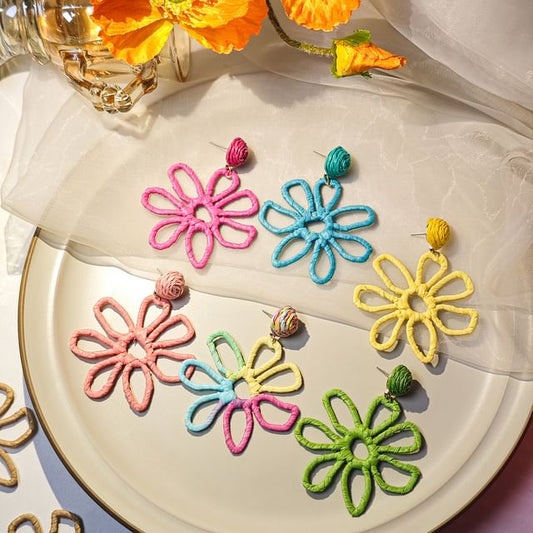 Perforated Floral Drop Earring SpreePicky