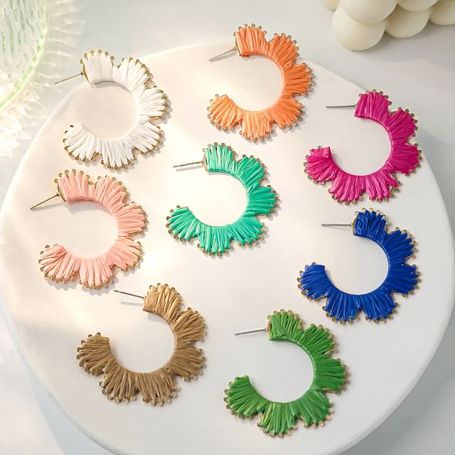 Floral Open Hoop Earring SpreePicky