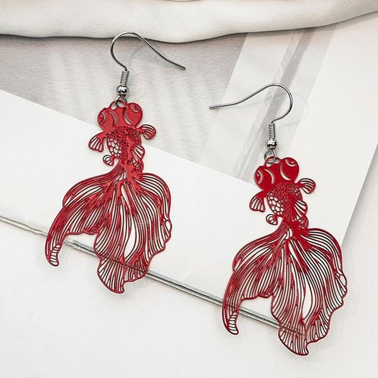 Goldfish Drop Hook Earring SpreePicky