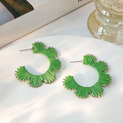 Floral Open Hoop Earring SpreePicky