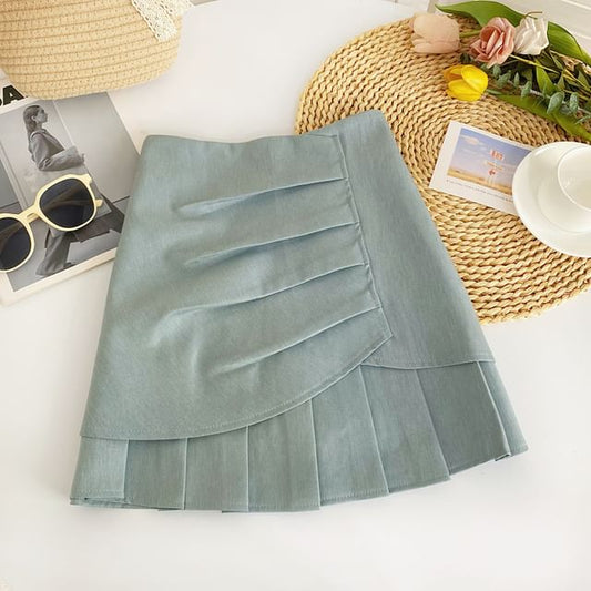 Plain Pleated A-Line Skirt mySite