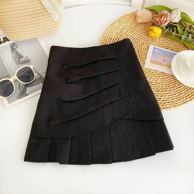 Plain Pleated A-Line Skirt mySite