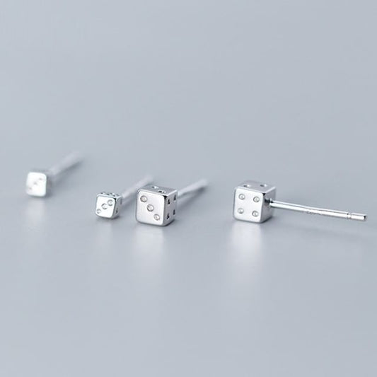 Dice S925 Sterling Silver Stud Earring (Various Designs) SpreePicky