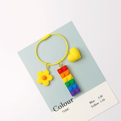 Multicolor Brick Bag Charm / Key Ring SpreePicky