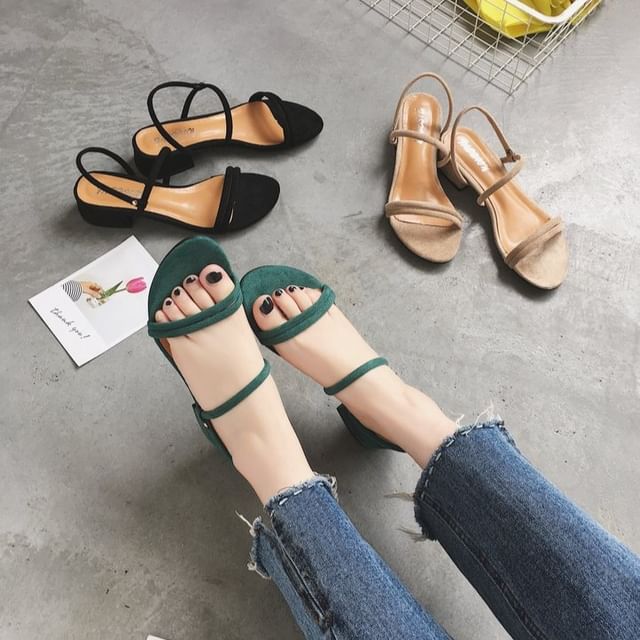 Black-Heel Sandals SpreePicky