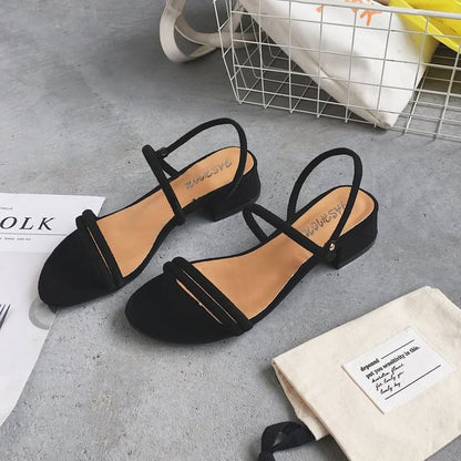 Black-Heel Sandals SpreePicky