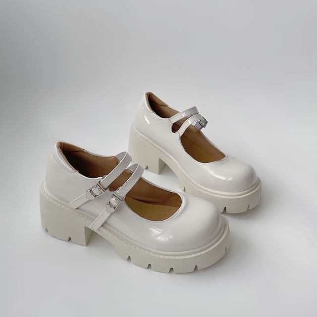 Dual-Strap Platform Mary Jane Shoes SpreePicky