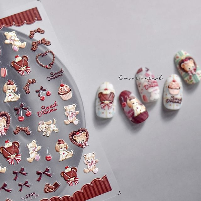 Animal Chocolate Nail Art Stickers SpreePicky