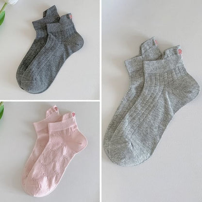 Bow Embroidery Socks Set SpreePicky