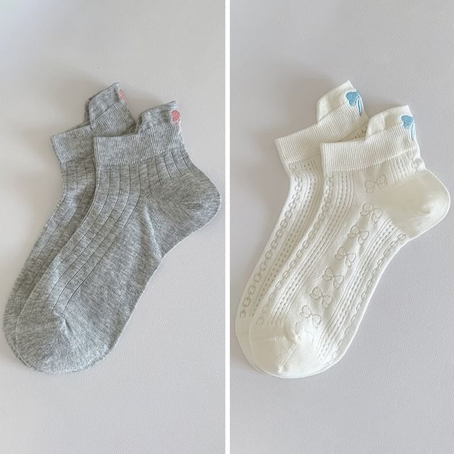 Bow Embroidery Socks Set SpreePicky