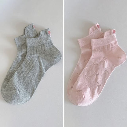 Bow Embroidery Socks Set SpreePicky