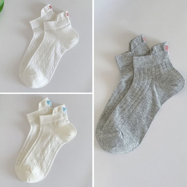 Bow Embroidery Socks Set SpreePicky