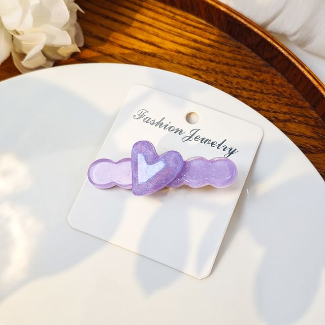 Heart Resin Hair Clip SpreePicky