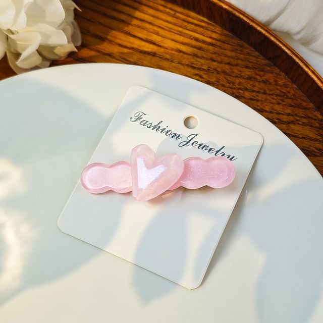 Heart Resin Hair Clip SpreePicky