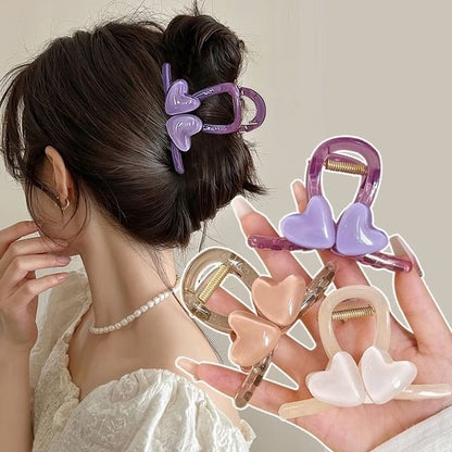 Heart Acrylic Hair Clamp SpreePicky