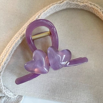 Heart Acrylic Hair Clamp SpreePicky