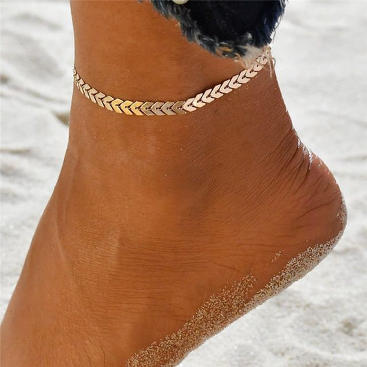 Wheat Alloy Anklet mySite