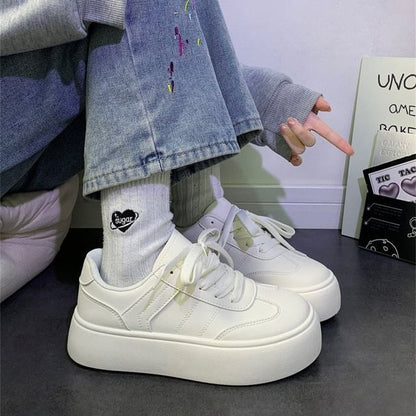 Lace-Up Platform Sneakers mySite