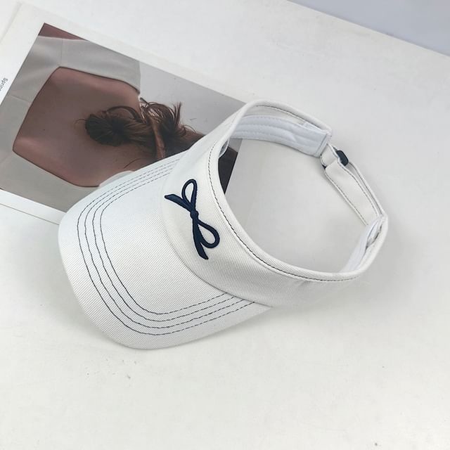 Bow Embroidered Sun Visor SpreePicky