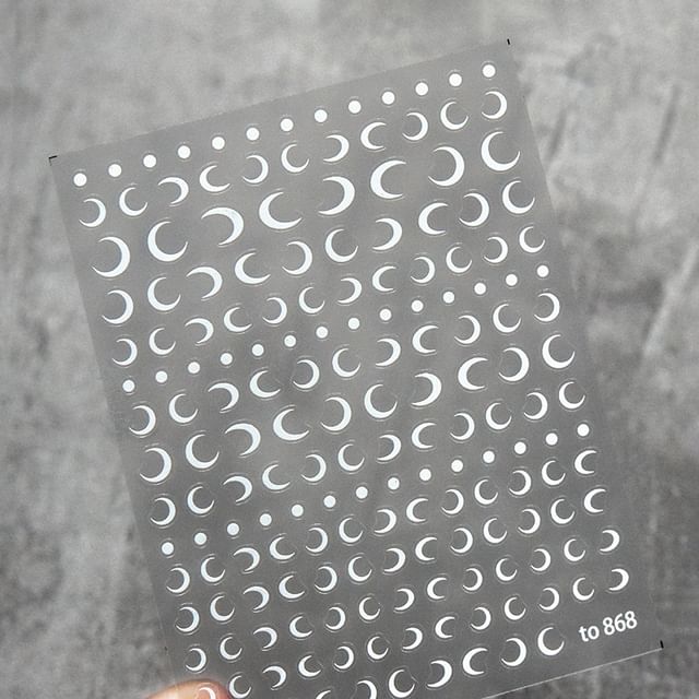 Crescent Moon Nail Art Stickers SpreePicky