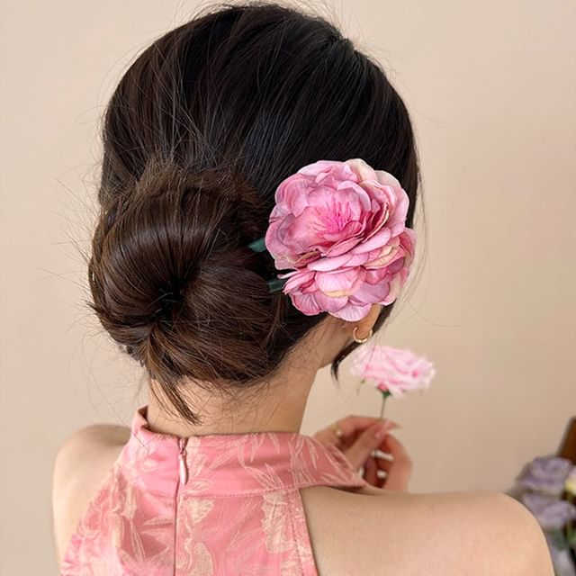 Floral U Shape Hair Stick SpreePicky