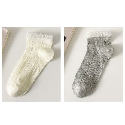 Lace Trim Socks Set SpreePicky